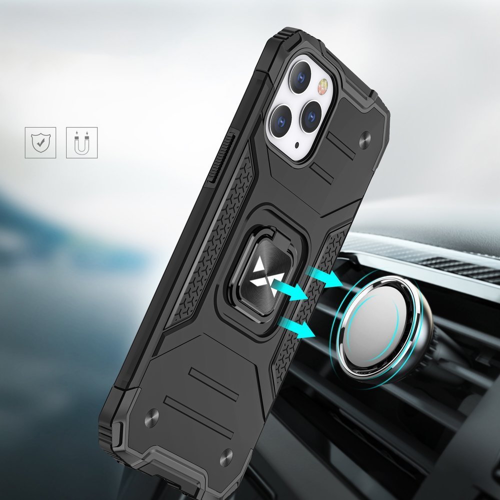 Wozinsky Ring Armor dėklas Apple iPhone 12 Pro Max - Juoda