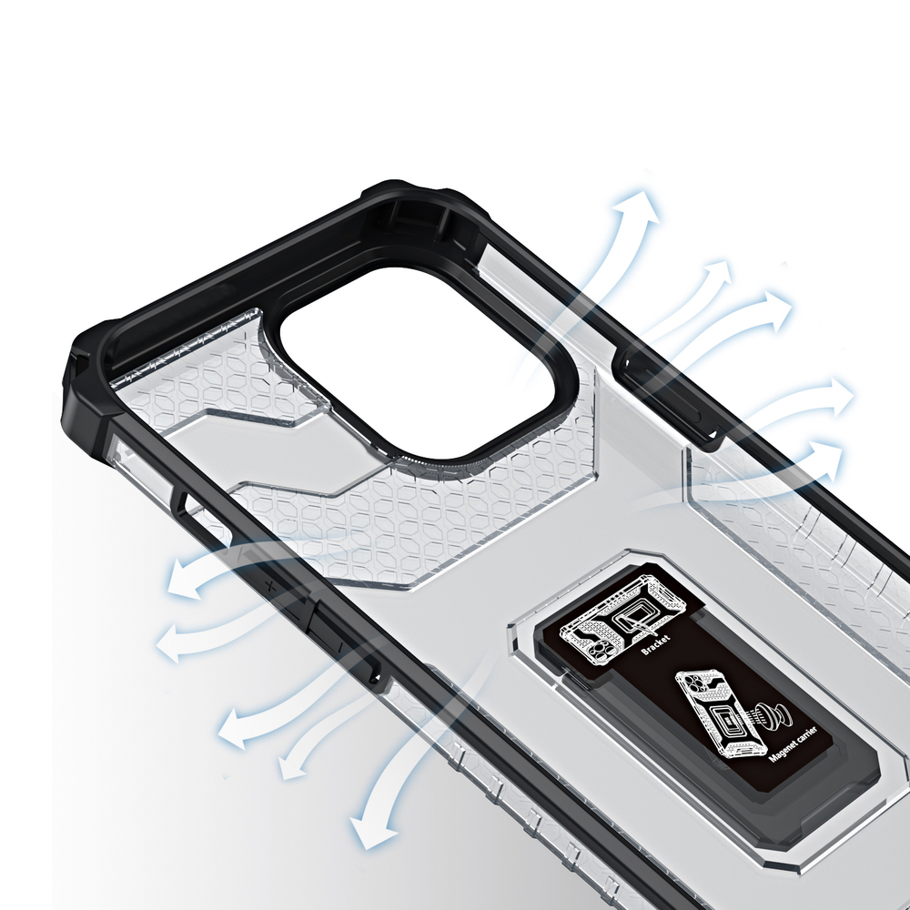 Crystal Ring dėklas Apple iPhone 13 Pro - Raudona