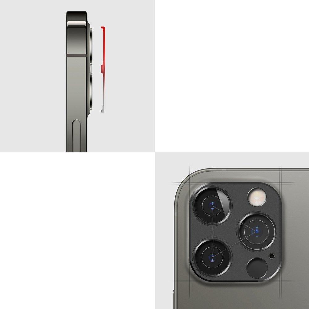 Ringke Camera Styling itin tvirtas galinės kameros apsauginis dangtelis Apple iPhone 12 Pro Max - Pilka
