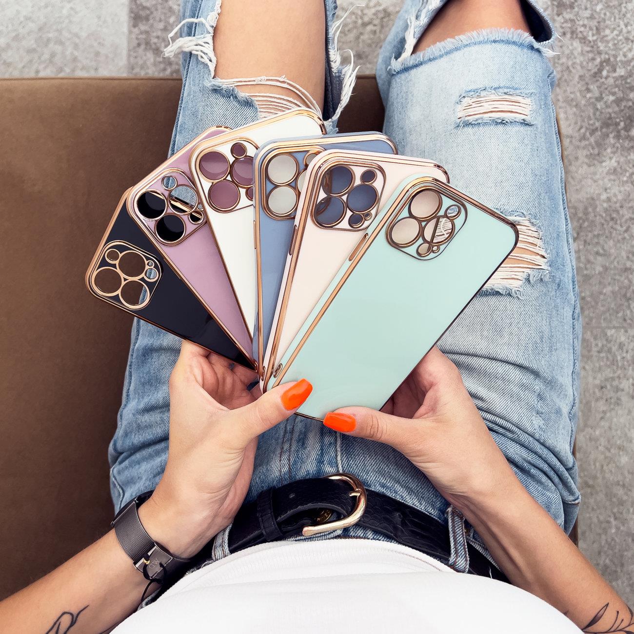 Gelinis dėklas Lighting Apple iPhone 12 - Violetinė