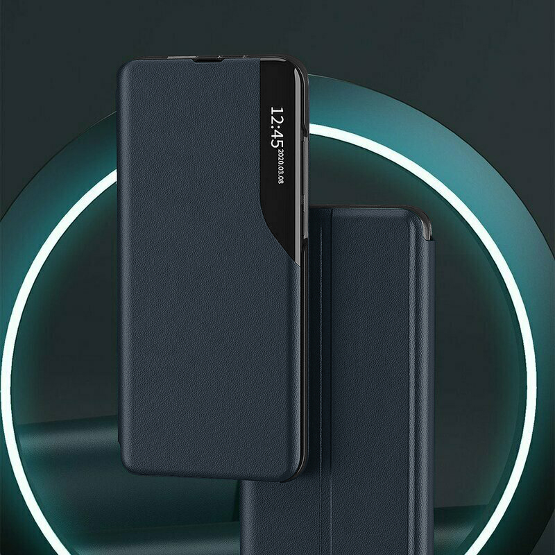 Elegantus knyginis dėklas View Case Xiaomi Redmi Note 13 - Tamsiai mėlyna