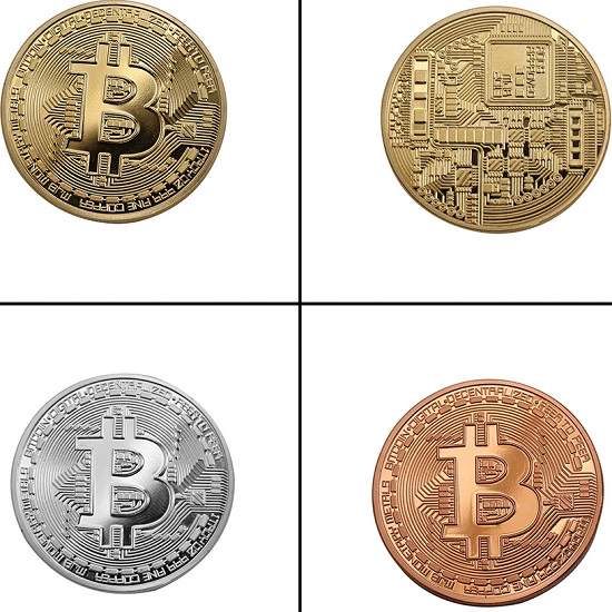 Bitcoin moneta - Auksinė