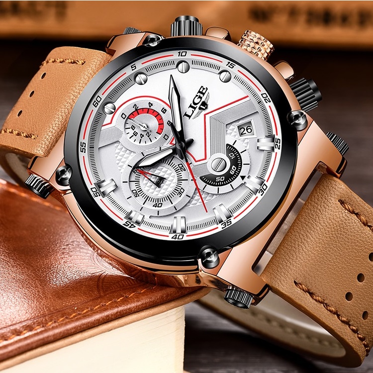 Laikrodis LIGE PR-4072 - Rudas / Baltas