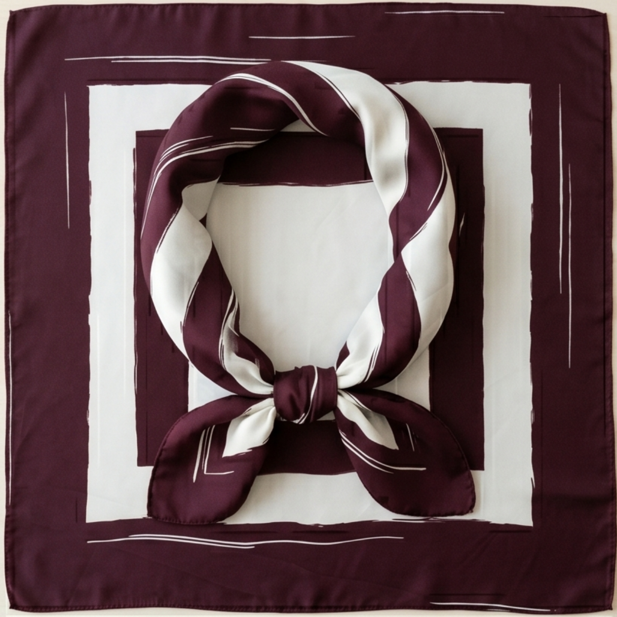 Šalikas AR - 40436 - Balta / Bordo