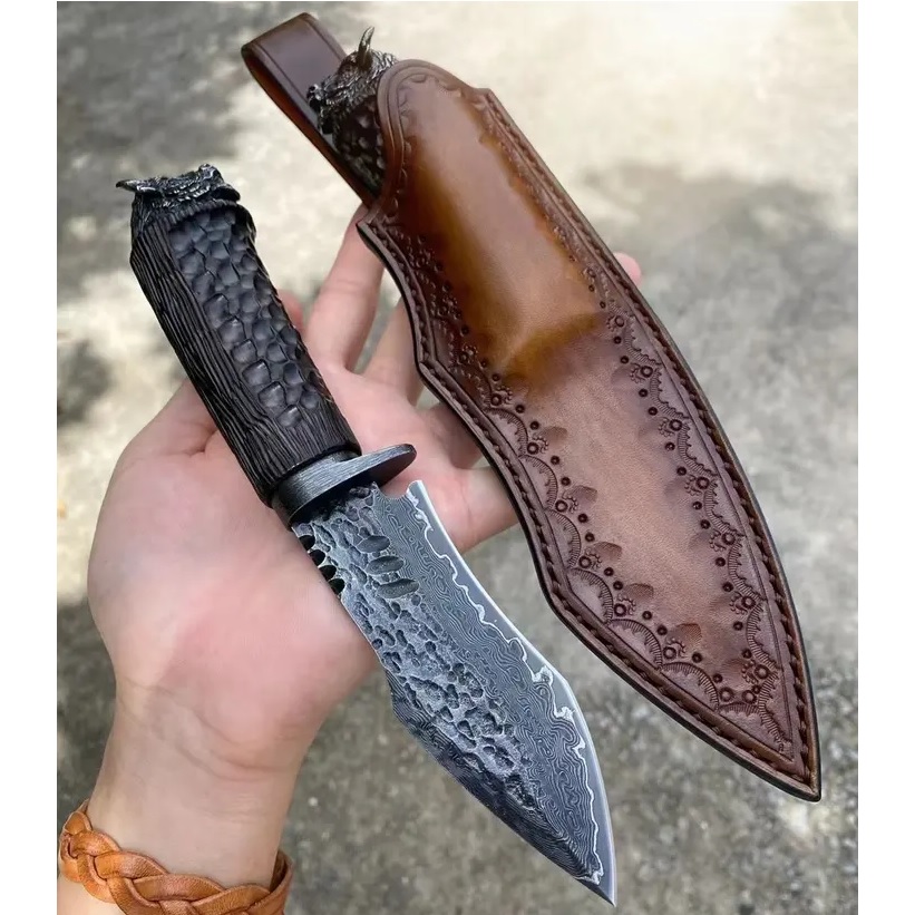Damaskuotas medžioklinis peilis HARAHU SH-26640 - Juoda