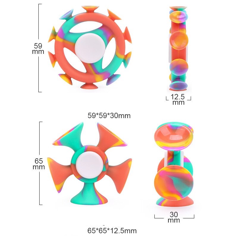 Silikoninis Spinner - Daugiaspalvis