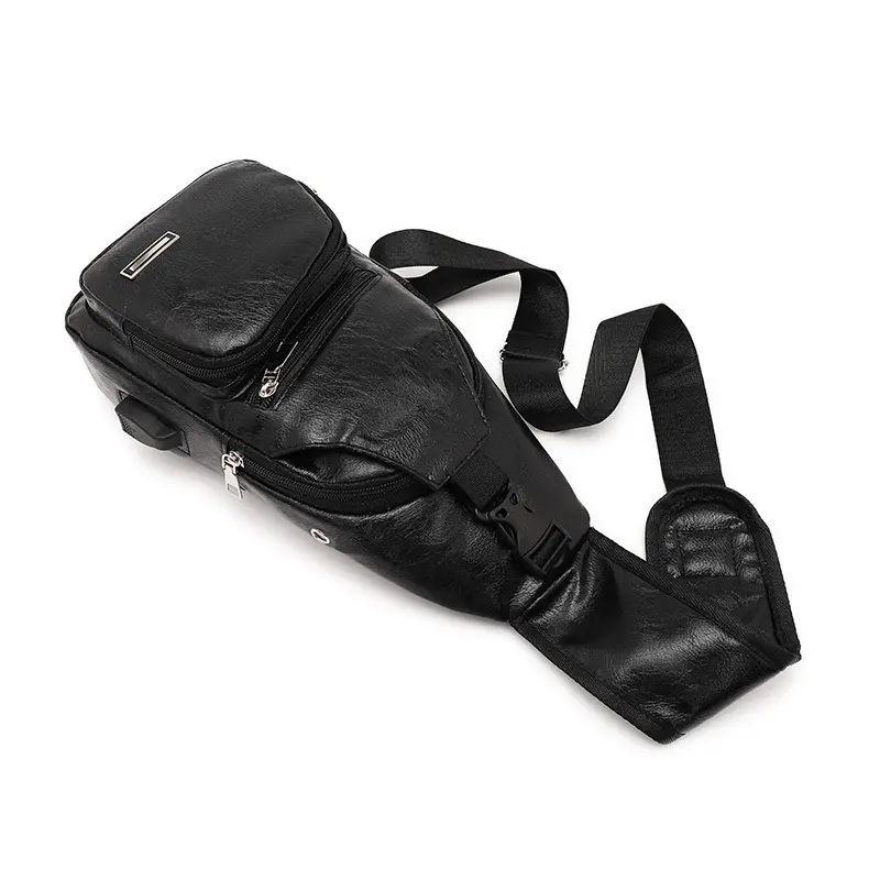 Krepšys per petį su USB įkrovimu HU-25622 - Juoda
