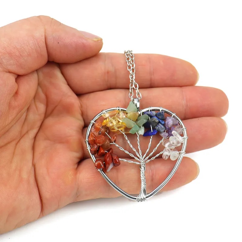 Tree Heart kaklo papuošalas - Mėlyna