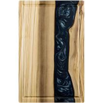 Medinė pjaustymo lenta EX-39271 - 2. kokybė / Ruda / Juoda