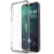 Silikoninis dėklas su sutvirtintais kampais Apple iPhone 12 Mini - Permatoma
