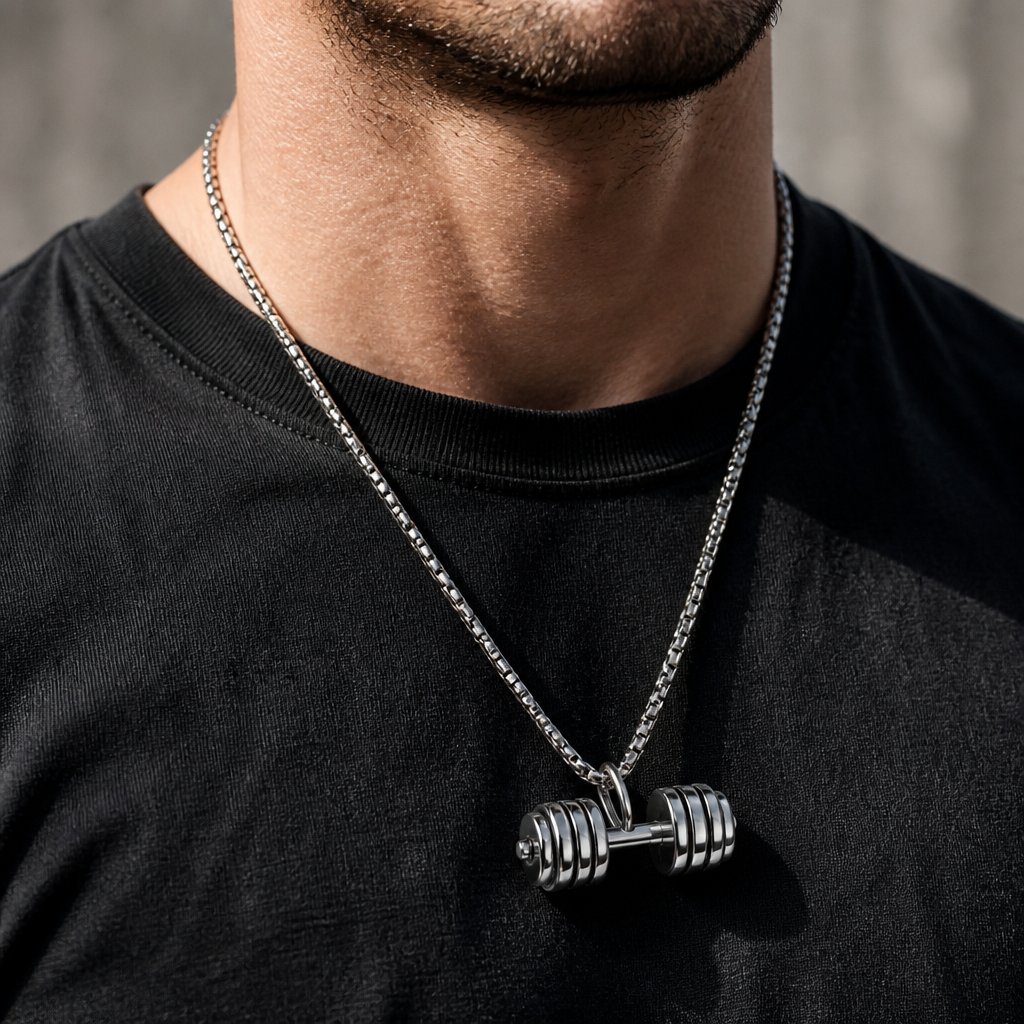 Dumbbell vėrinys - Sidabrinė