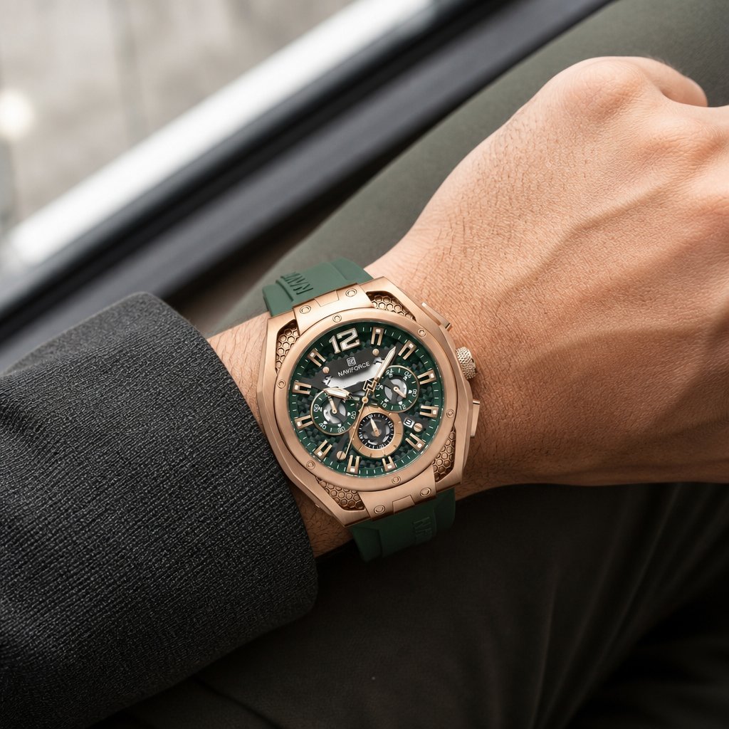 Laikrodis NAVIFORCE MA-38615 - Žalia / Ruda