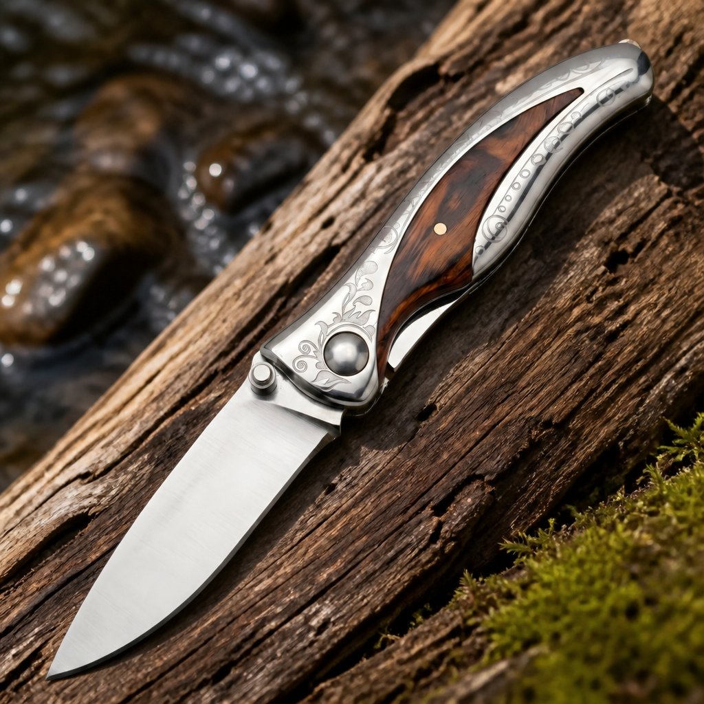 Outdoorinis sulankstomas peilis B3122 - Ruda / Sidabrinė